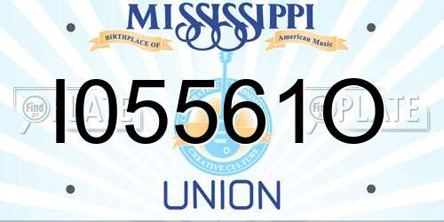 I05561O Mississippi License Plate