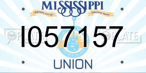 I057157 Mississippi License Plate