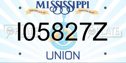 I05827Z Mississippi License Plate