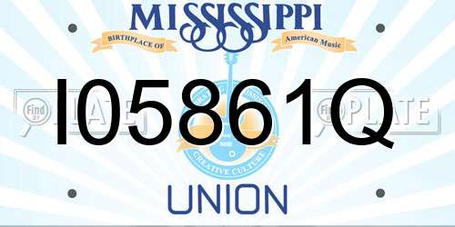 I05861Q Mississippi License Plate
