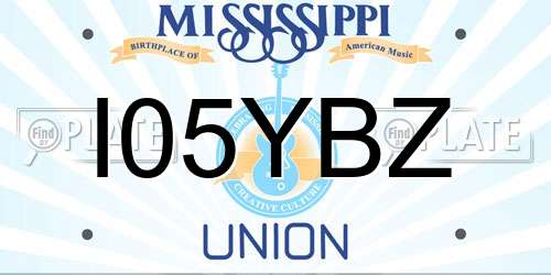 I05YBZ Mississippi License Plate
