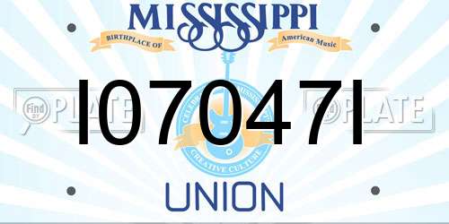 I07047I Mississippi License Plate