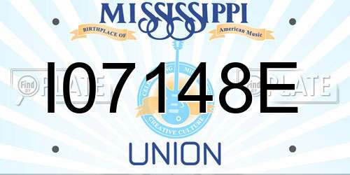 I07148E Mississippi License Plate