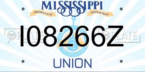 I08266Z Mississippi License Plate