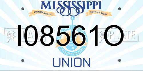 I08561O Mississippi License Plate