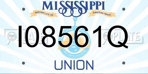 I08561Q Mississippi License Plate