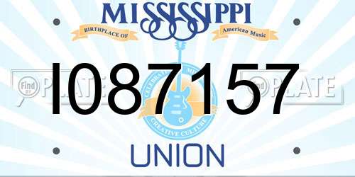I087157 Mississippi License Plate