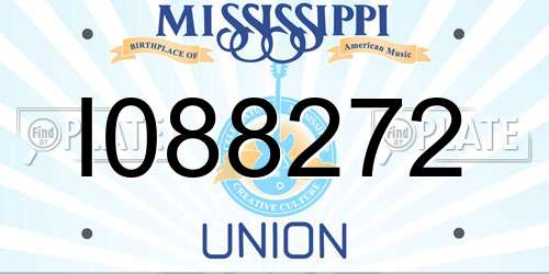 I088272 Mississippi License Plate