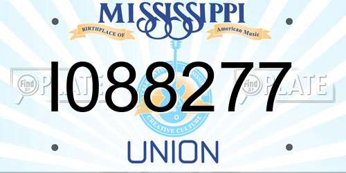 I088277 Mississippi License Plate