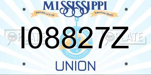 I08827Z Mississippi License Plate