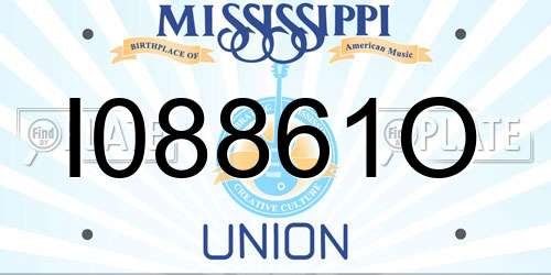 I08861O Mississippi License Plate