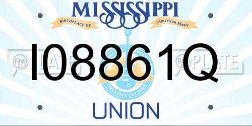 I08861Q Mississippi License Plate