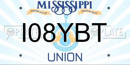 I08YBT Mississippi License Plate