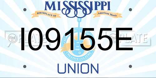 I09155E Mississippi License Plate