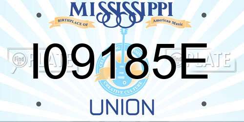 I09185E Mississippi License Plate