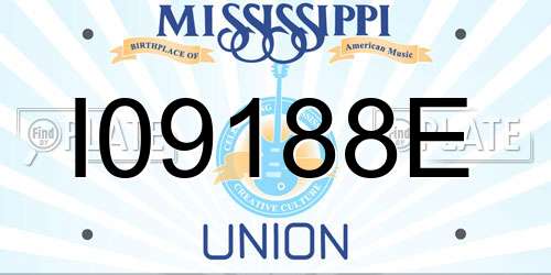 I09188E Mississippi License Plate