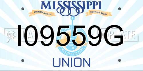 I09559G Mississippi License Plate
