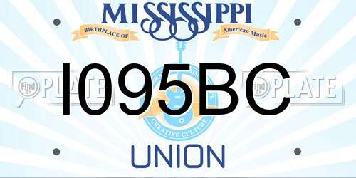 I095BC Mississippi License Plate