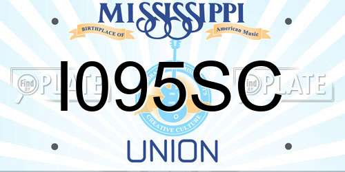I095SC Mississippi License Plate