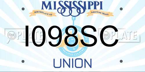 I098SC Mississippi License Plate