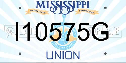 I10575G Mississippi License Plate