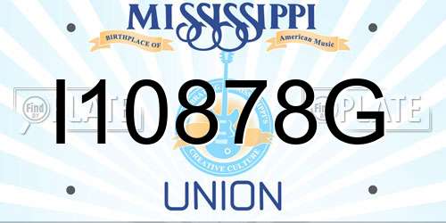I10878G Mississippi License Plate
