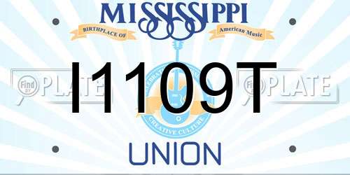 I1109T Mississippi License Plate