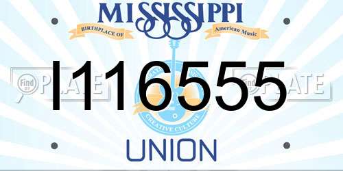 I116555 Mississippi License Plate