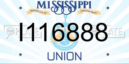 I116888 Mississippi License Plate