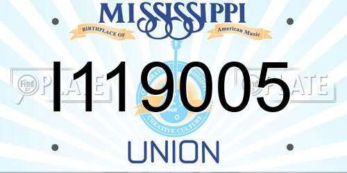 I119005 Mississippi License Plate
