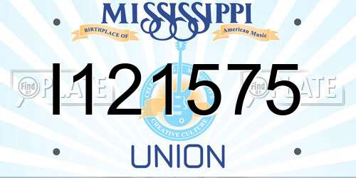 I121575 Mississippi License Plate