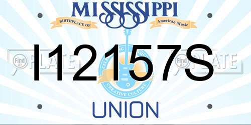 I12157S Mississippi License Plate