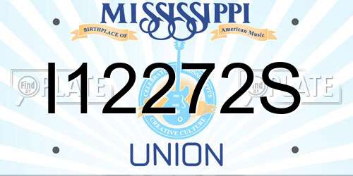 I12272S Mississippi License Plate