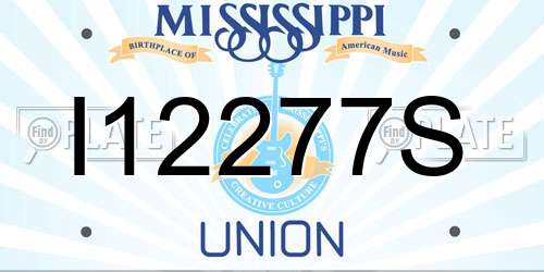 I12277S Mississippi License Plate
