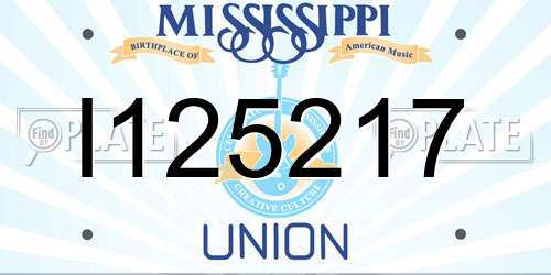 I125217 Mississippi License Plate