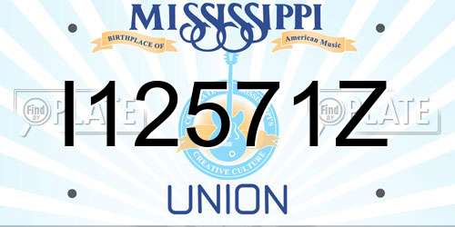 I12571Z Mississippi License Plate