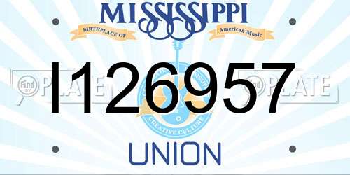 I126957 Mississippi License Plate