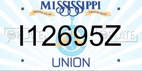 I12695Z Mississippi License Plate