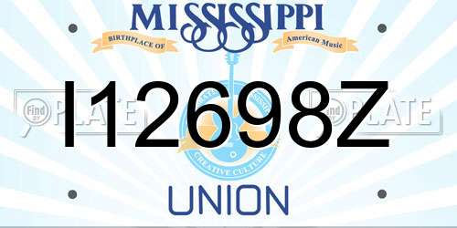 I12698Z Mississippi License Plate