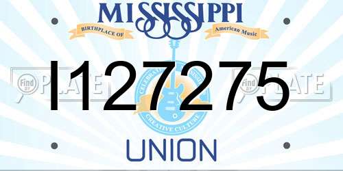 I127275 Mississippi License Plate