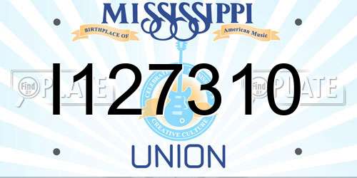 I127310 Mississippi License Plate
