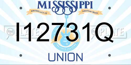 I12731Q Mississippi License Plate