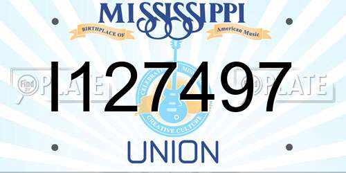 I127497 Mississippi License Plate