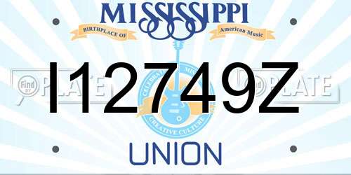 I12749Z Mississippi License Plate