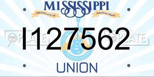 I127562 Mississippi License Plate