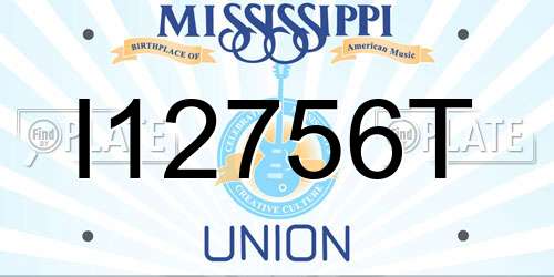 I12756T Mississippi License Plate