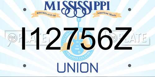 I12756Z Mississippi License Plate