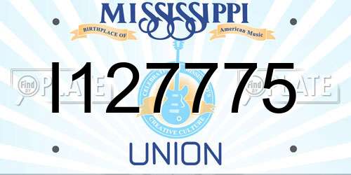 I127775 Mississippi License Plate