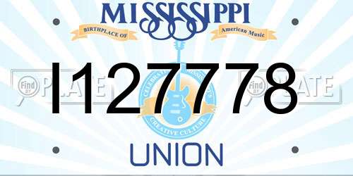 I127778 Mississippi License Plate