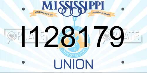 I128179 Mississippi License Plate